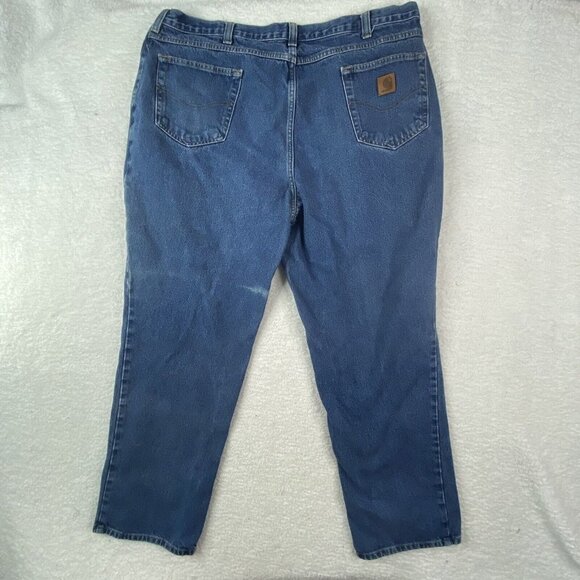 Carhartt Jeans Mens 42x32 Blue Actual 40x32 Relaxed Fit Straight Leg Workwear - Picture 12 of 15